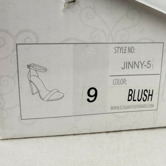 Elegant Collection Jinny-5 Style Pink Blush Heels Shoes - Picture 3 of 9